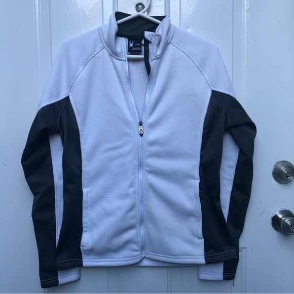 Spyder women’s zip up large white and grey 🤍 - Picture 2 of 9